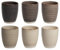 Cookinglife Delice | Becher ohne Henkel 6-teilig | 350ml | Keramik | Teetassen | grau | spülmaschinenfest | mikrowellenfest | backofengeeignet