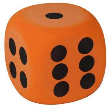 Generisch Große Schaumstoffwürfel farbige 8 cm große Würfel zum Bauen für Mathematikunterricht Zeitvertreib 6 Angstwürfel Stressabbau Drücken (Orange One Size)