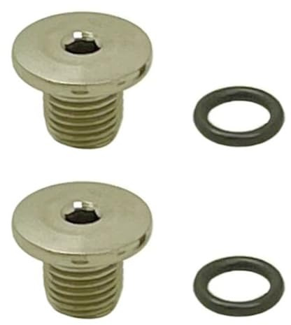 RichVibe Hydraulische Bremsenentlüftungsschrauben für Fahrräder, M7 Ti Legierungsbolzen mit O-Ring, leicht, rostbeständig, für Shimano R7020/R8020/R9120/R9170 Rennradwartungsset, 2 Schrauben und 2