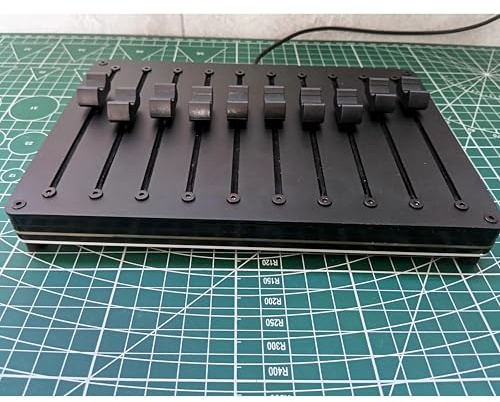 Toplionace 10 Kanal MIDI Controller Fader, AnpaSSBare CC Nachrichten USB/Typ-C Schnittstelle für Daw Software