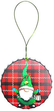 Buxuaaaa Iron Bottle Cap Christmas Tree Decor Bottle Cover Party Hanging Ornament Pendant Gift Party Decoration Tree Ornament Holiday Supplies Sign Outdoor