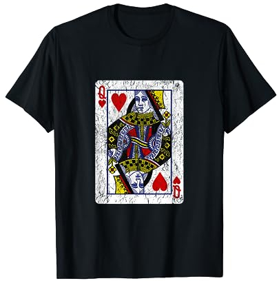 Spielkarte Herz-Dame T-Shirt T-Shirt