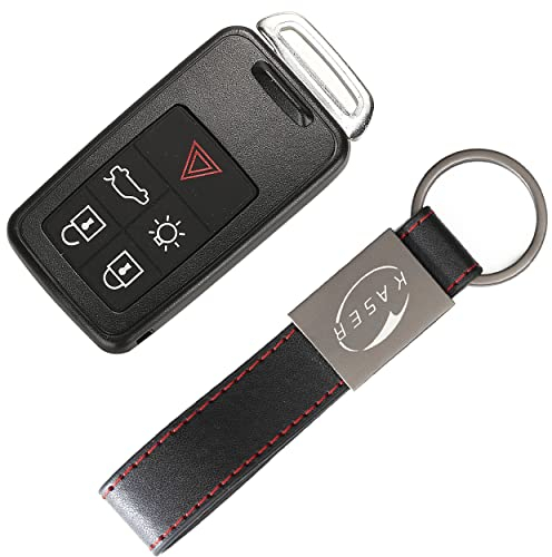 KASER Schlüssel Gehäuse Fernbedienung für Nissan Autoschlüssel Funkschlüssel 5 Tasten für Volvo XC60 S60 S60L V40 V60 Keyless