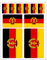 Generisch 10 Stück Flaggen Aufkleber DDR Set | Sticker Autoaufkleber