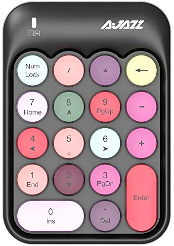 FELiCON Teclado numérico Compacto portátil de 18 Teclas para Windows, iMac Mac, Ordenadores portátiles, Ordenadores portátiles, de sobremesa, portátil, de facturación de Datos (Negro)