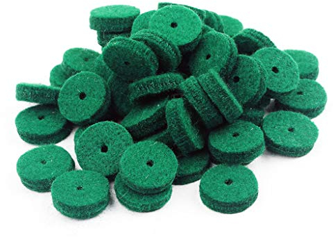 Alnicov 22 mm Klavier-Filz-Frontschiene Regulierung Lochungen grüne Tastatur-Balance-Unterlegscheiben, Reparaturteile, 90 Stück