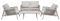 Dellonda Fusion 4 Piece Outdoor Aluminium Sofa Set, Light Grey - DG56