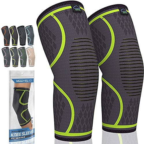 MODVEL Kniebandage Set für Damen und Herren, atmungsaktive Knee Support, Größe L