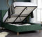 happybeds Ottoman Storage Bed, Loxley Velvet Fabric Ottoman Storage Modern Bed (4FT6 - Frame Only, Green)