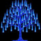 Grandisk 2 Pack Meteor Lights LED Meteor Shower Lights with 8 Tubes 288 LEDs Falling Rain Drop String Lights Waterproof Icicle Snow Fall String Lights for Christmas Tree(Blue, 2)
