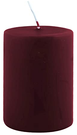 Stumpenkerze Dunkelrot diverse Größen dicke Kerze Advent Weihnachten Deko Adventskranz, Variante:Ø 7 cm. H 10 cm