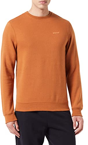 Blend BHDownton Crew Neck Sweatshirt Crew Neck Sweatshirt Herren Sweatshirt Pullover Pulli mit Rundhalsausschnitt, Größe:L, Farbe:Glazed Ginger (181154)