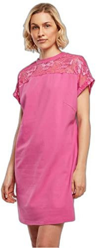 Urban Classics Abito in Pizzo da Donna Vestito, Rosa, XL