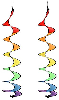 Windsack, Regenbogen-Spirale, Windsack, für Zuhause, Garten, Dekoration, Outdoor-Spielzeug, 2 Stück