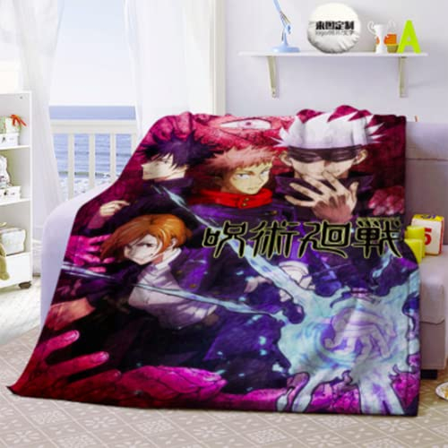 Jujutsu Kaisen Gojo Satoru/Kugisaki Nobara Anime Flanell 3D Digital gedruckte Decke Bettwäsche Fit Office Home