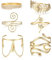 Milacolato Bracelet Women Oberarmreif Gold Oberarm Schmuck Spiral Oberarmmanschetten Armband Für Frauen Boho Schmuck Damen Armreif Set Verstellbar 6 Teiliges Festival Armbänder