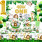LSJDEER Wild One Birthday Decorations Supplies - Safari Jungle First Birthday Decorations - Plates, Napkins, Tablecloths, Straws, Cups, Cake Topper, Balloons, Animal Backdrop for 1st - Serves 20