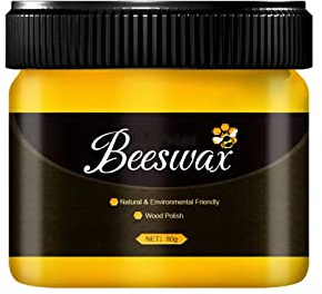 Bienenwachs-Möbelpflege, wasserfest, aufhellend, verschleißfest, Wachs, Holzbodenpflege, Polierwachs, natürliche Bienenwachs-Möbelpolitur für Holz, Mehrzweck-Bienenwachsreiniger (80ml)