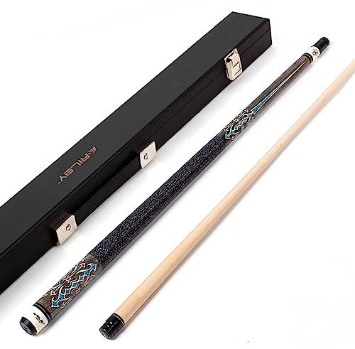 Riley Unisex-Adult Centurion Billard-Queue mit Koffer, Dunkle Holzlasur, 58 (147cm)