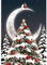 RICUVED 5D Weihnachtsbaum Diamond Painting Mond Set,DIY Diamant Painting Weihnachten Bilder mit Zubehör Diamond Painting Set,Full Drill Diamant Malerei Kits als Geschenk und Home Wand Dekor (30x40cm)