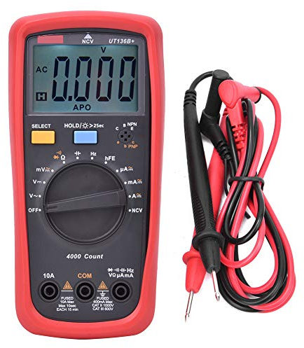 UNI T UT136B Tragbares Digitalmultimeter, Automatische Reichweite, Digitalmultimeter, Kapazitätswiderstandstester, Automatische Stromversorgung, Robust, Langlebig Für Die Elektrotechnik