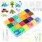 VFANDV 4800 Perlen Starter Set, Nachfüllset für Kinder, 24 Farben für Kinder Kit, Magische Perlen für Kinder, Magische Refill Bastelperlen mit Kunsthandwerk Zubehör für Anfänger DIY Spielzeug