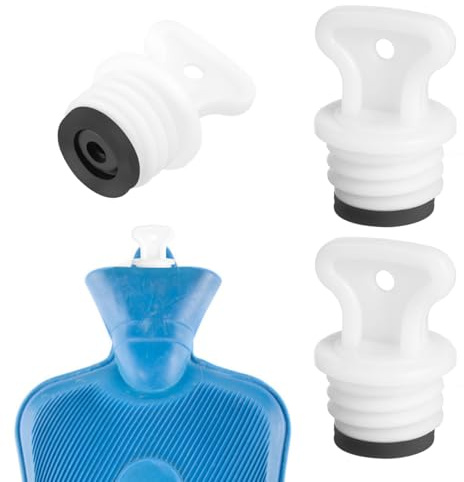 Homoyoyo 2pcs Rubber Sealers Hot Water Bottle Lids Leakproof Stopper for Hot Water Bag Plug Heat Resistant Sealing Plugs for Outdoor Camping