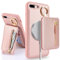 SailorTech iPhone 7 Plus/8 Plus Case with Card Holder, Ring Stand, Kickstand, Wallet - Pink