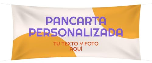 Pancarta personalizada con foto/texto/logo 150x100 cm. y más tamaños. Pancarta fiesta de cumpleaños, graduación, decoración boda, navidad