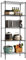 BestOffice 5 Etagen Drahtregal Einheit Metall Regal Veranstalter Heavy Duty Drahtregal Lagerung Einheit Rack Dienstprogramm für Bad Büro Küche (schwarz, 35 D x 60 W x 154 H)