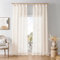 Softalker Gardinen mit Kräuselband 260 cm Hoch Vorhänge Beige Stores Vorhang Durchsichtig Gardine Schal 140 cm Breit Gardinene Wohnzimmer Modern für Schienensystem, 2er Set
