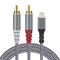 [Certificato MFi] Compatibile con adattatore audio da Lightning a RCA, cavo da iOS a 2RCA da 4 piedi splitter stereo a Y ad alta fedeltà per i-Phone/i-Pad per auto, stereo domestico, altoparlante