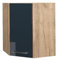 Vicco Eckhängeschrank Fame-Line, Dunkelblau Hochglanz/Goldkraft Eiche, 57 cm