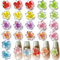 50pcs 3D Blume Nagel Charms Nägel Zubehör Nageldesign Glitzersteine Nailart Strasssteine Flower Nail Charms Luminous Flower Nail Art Charms Bunte Blumen Deko Nagel Steinchen Flowers Nail Rhinestones