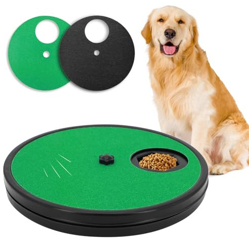Dog Nail Scratch Board - 3 in 1 Rotatable Round Dog Scratch Pad with Treats Box, Dog Nail File Toy for Dog Nail, Dog Scratch Pad for Nails, Dog Scratcher for Small and Large Dogs - Sandpapers Included