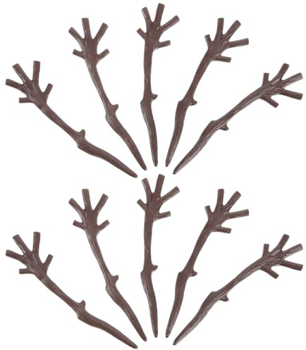 JECOMPRIS 100 Stück Weihnachts-Elch-Hirsch-Horn Künstliche Geweihe Schneemann Handgefertigt Für Weihnachtsbaum- Stirnband Hochzeit Party Weihnachtsschmuck