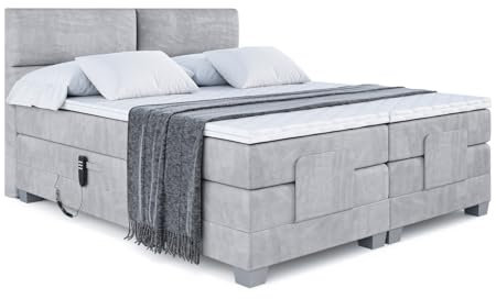 ALTDECOR Boxbett mit H3 H4 Matratze Maya EL - 160x200 - Grau