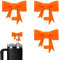 Stanley 30 & 40oz Cup Silicone Toppers, 3pcs Dust-Proof Bow Shape Straw Lids (Orange)
