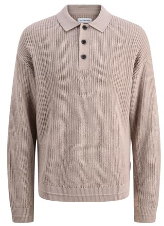 JACK & JONES Male Gestricktes Polo Einfarbig Gestricktes Polo