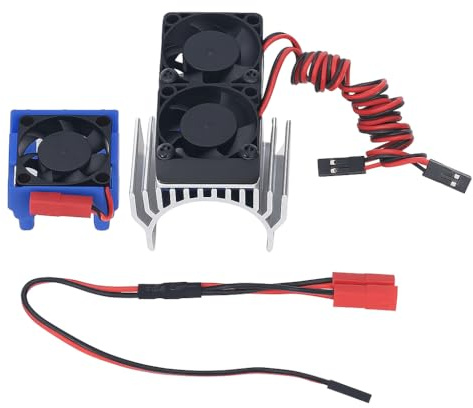 ZAWELIYO RC High Velocity Cooling Fan Motor for Slash 4x4 VXL, Rustler 4x4 VXL, Stampede 4x4 VXL, DC 5V RC Car Parts(Silver)