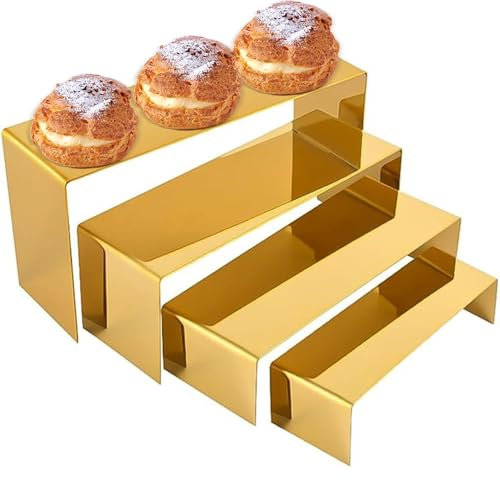 Goldener Geldbörsenständer, Figuren-Regal, Parfümständer mit Aufsatz für Figuren, Cupcakes, Kosmetik, Schmuck und Parfüms