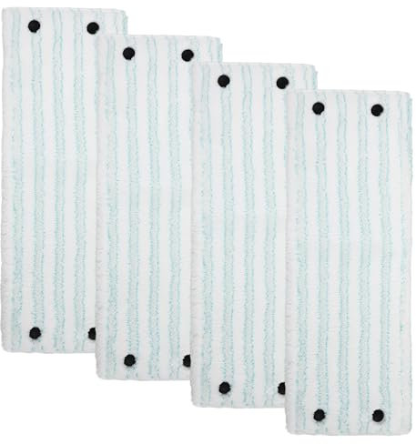 Lot de 4 Serpillères de Rechange pour Leifheit Combi/Clean Twist M Micro Duo, Serpillère en Microfibre Accessoire de Rechange, Mop Serpillere Convient pour Tous Les Types de Sols