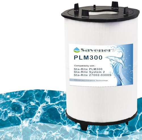 Savener 27002-0300S Poolfilter, ersetzt Sta-Rite 27002-0300S Pool und Spa D.E. Filter, kompatibel mit Sta-Rite PLM300 und System 2 Pool und Spa Kartuschenfilter Modular Media, 300 m²