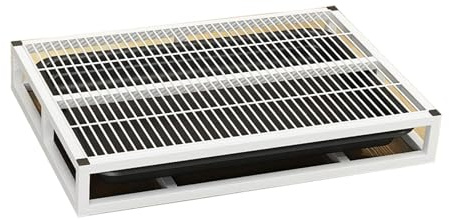 LeeQinersw Hundetoilette Indoor Trainings Toilette mit Pee Pad Halter Mesh Tray Und Drawer Design Als Welpen Zubehör Aus PP für Mehrtierhaushalt Innenräume, S