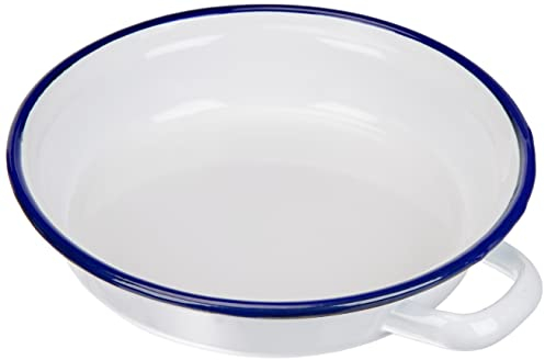 Ibili Plato Huevos 18 CM, Stainless Steel, Blanco y Azul, 18 x 18 x 5 cm