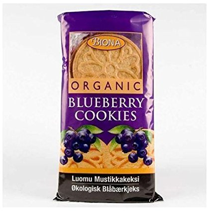 Biona Organic Blueberry Cookies 175g x 12 (Pack of 12)