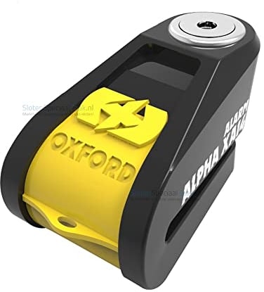 OXFORD Alpha XA14 Alarm Disc Lock (14mm Pin) - Yellow/Black LK278