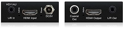 Blustream HD11AU HDMI Audio Embedder/De-Embedder, Schwarz
