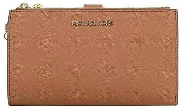 Michael Kors Geldbörse - Portmonee - Clutch - BRAUN - Leder - doppelter RV - MK Logo - 18x10x4cm - Schlaufe - Jet Set TRAVEL Damen2808