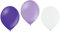 Ballonheld 50 Luftballons 3 Farben: Flieder, weiß, royal lila Qualitätsballons 27 cm Ø (Standardgröße B85)